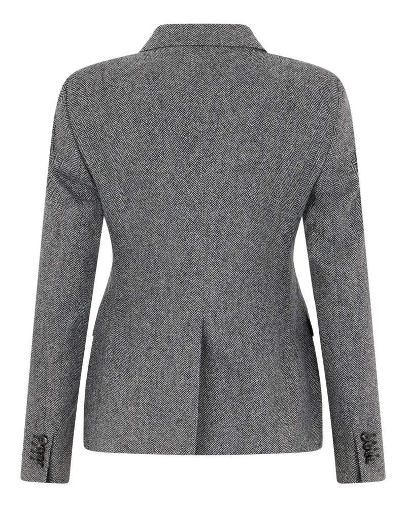 Tagliatore Double-Breasted Wool Blazer — Gray 