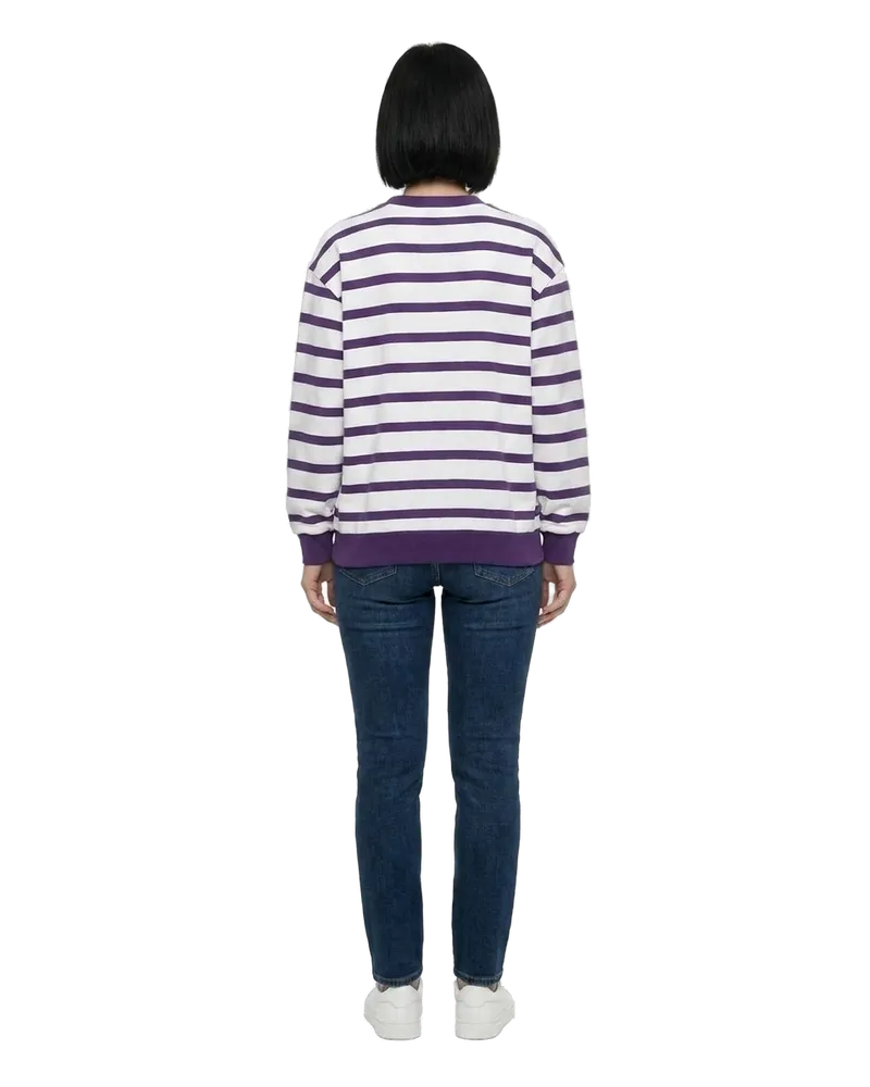 Dolce & Gabbana Women Bicolor Cotton Sweatshirt Clothing Purple