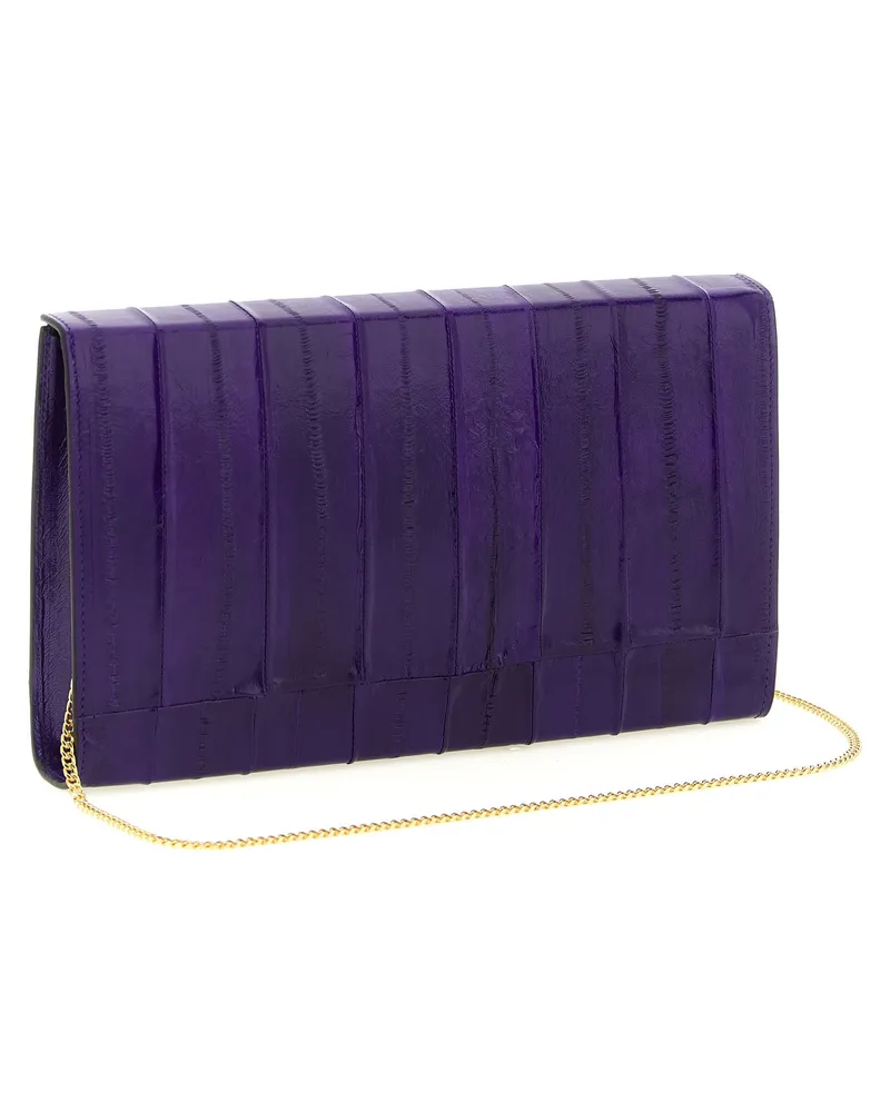 Giuseppe Zanotti Women's Purple Leather Clutch Bag Purple