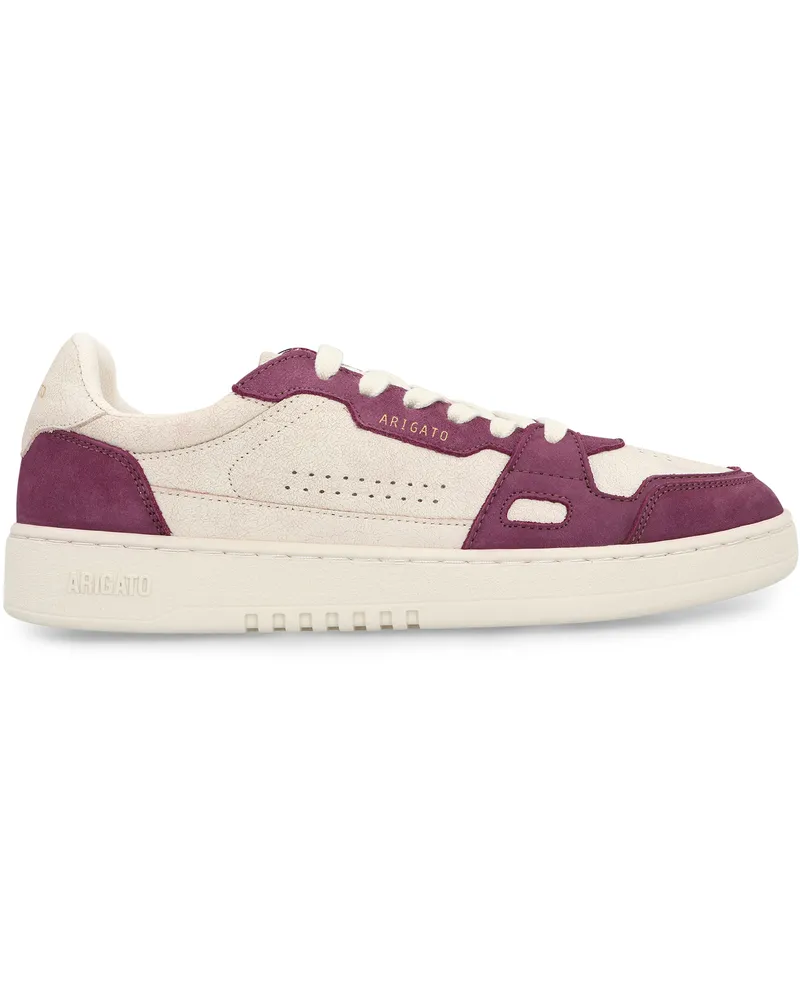 Axel Arigato Women's Sneakers Dice Lo Light Beige-Dark Burgundy Leather Trainers Beige/dark Beige