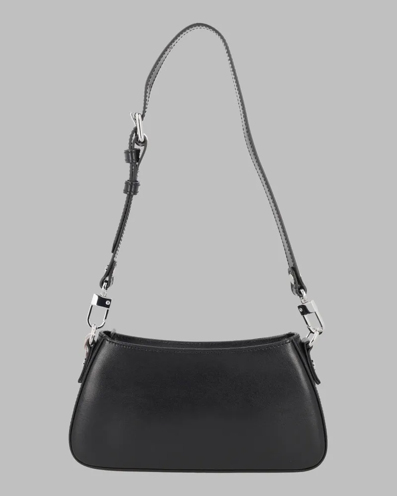 Vivienne Westwood Tasha Leather Shoulder Bag — Black Black