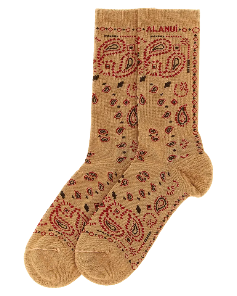 Alanui Women's Beige Cotton Socks Clothing Beige