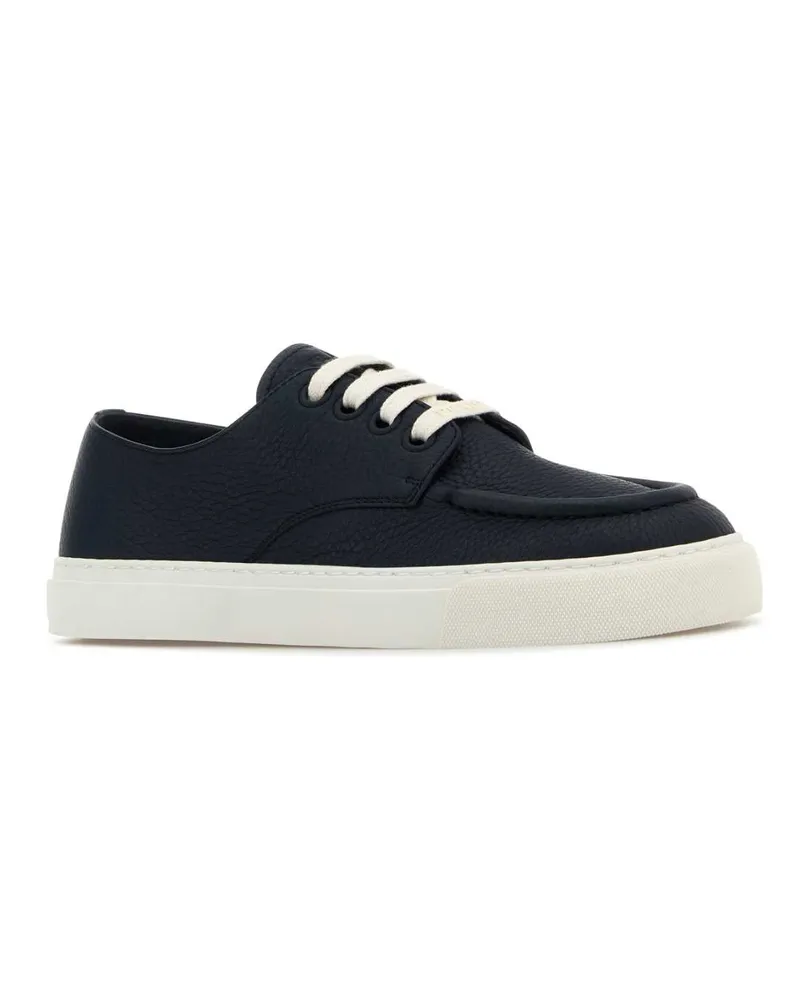Prada Men's Navy Blue Leather Sneakers Baltico Navy