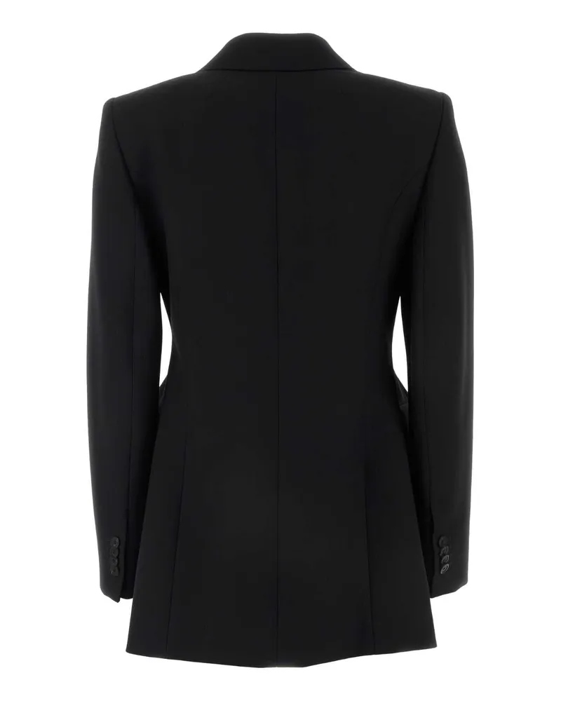Balenciaga Women's Wool Single-Breasted Blazer Black Blazers Black