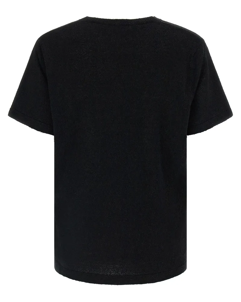 Co Silk Linen Knit T-Shirt — Black Black