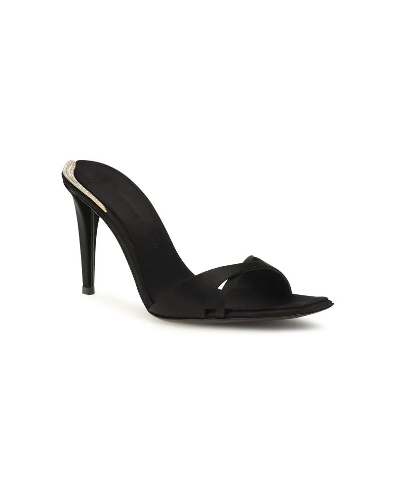Giuseppe Zanotti Salamander Stiletto Heel Sandal — Black Black