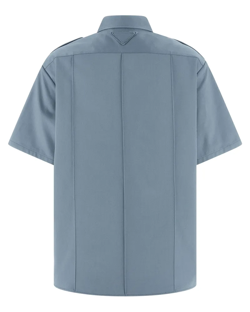 Prada Cotton Workwear Shirt — Blue Blue