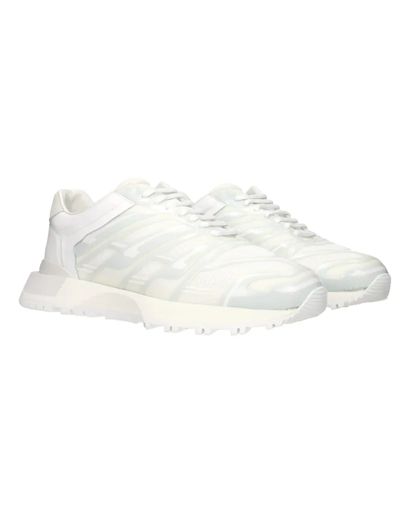 Maison Margiela Men's White Fabric Athletic Sneakers White