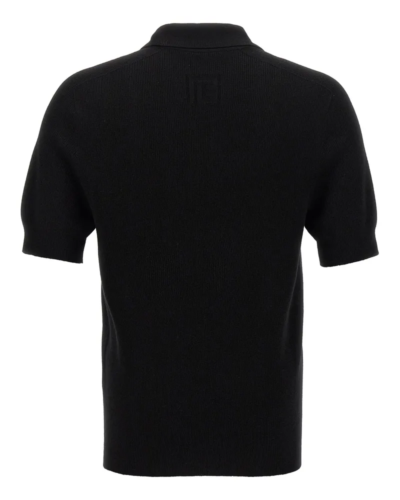 Balmain Merino Wool Polo — Black Black