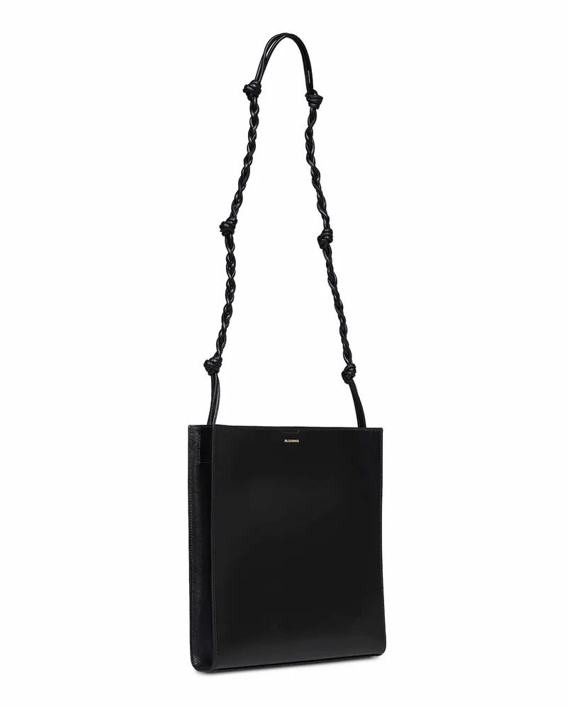 Jil Sander Women's Crossbody Bag Tangle Medium Black Polyamide Satchels & Cross Body Black