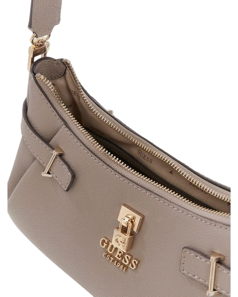 Guess Women's Shoulder Bag Dark Taupe Polyurethane - Shoulder-Bags Gray
