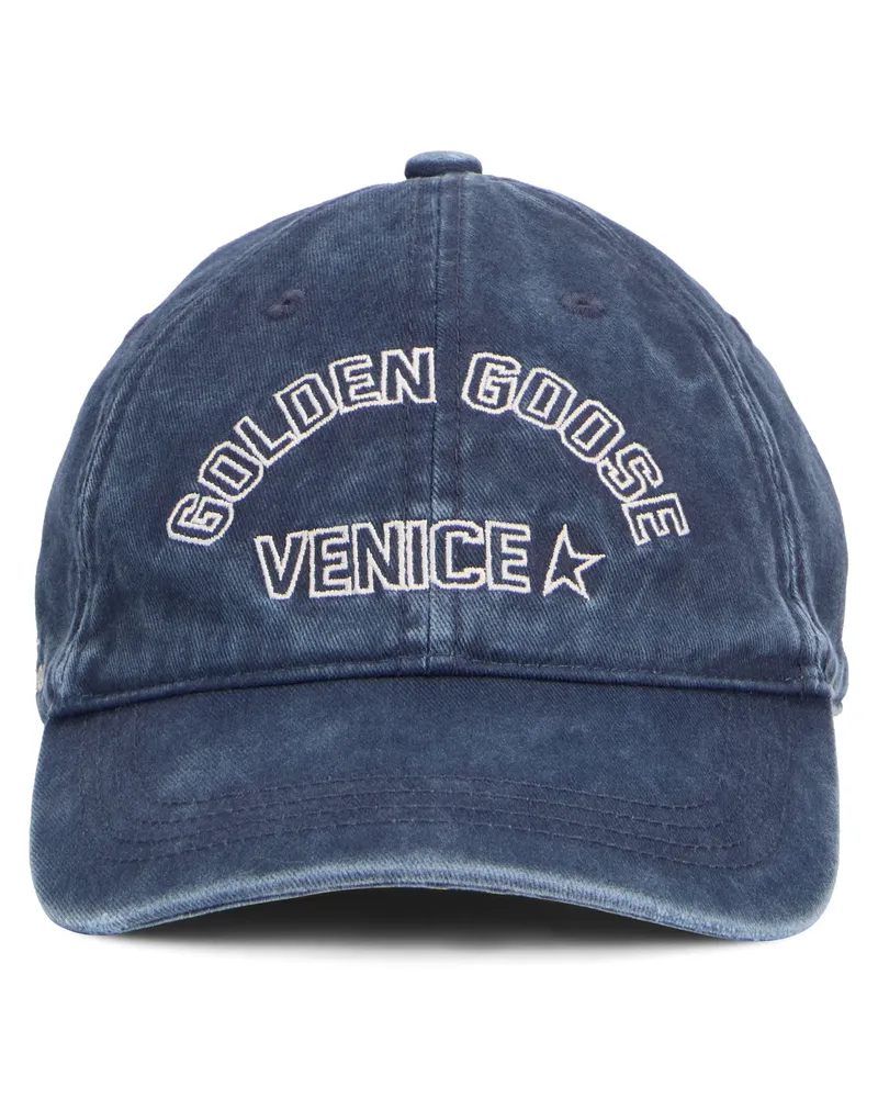 Golden Goose Men's Baseball Cap Navy Blue Cotton Hat Navy