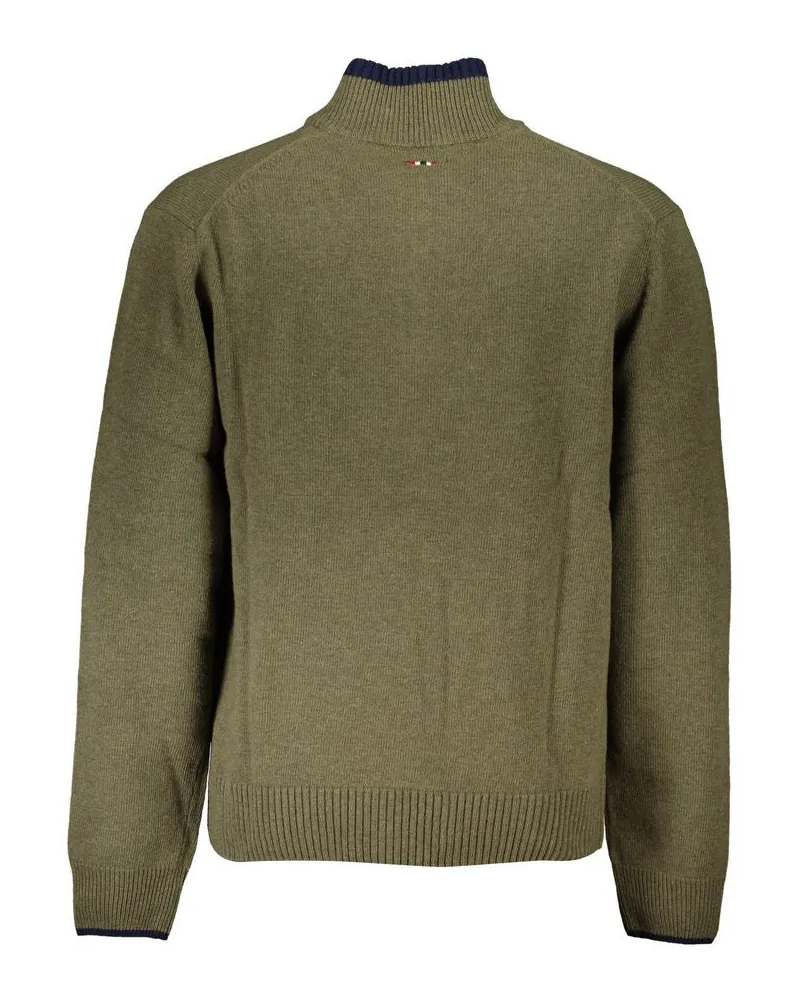 Napapijri Half-Zip Knit Sweater — Green Green