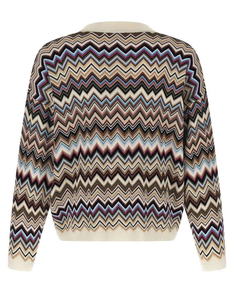 Missoni Multicolor Zigzag-Knit Cardigan — Multicolor Multicolor