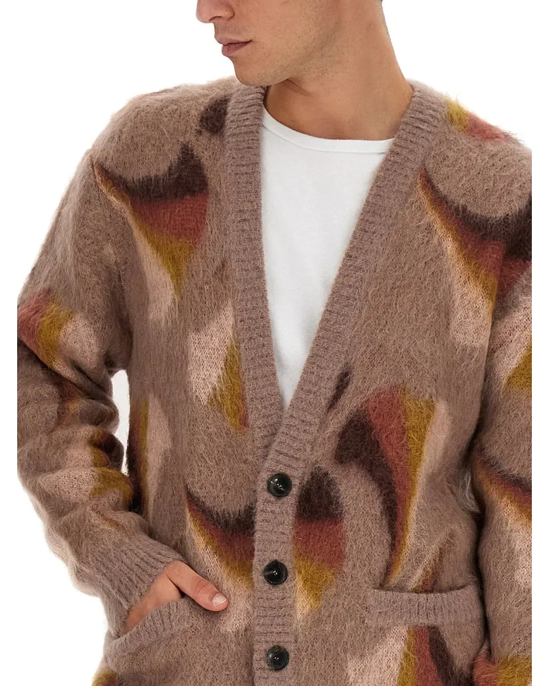 Etro Mohair V-Neck Cardigan — Multicolor Multicolor