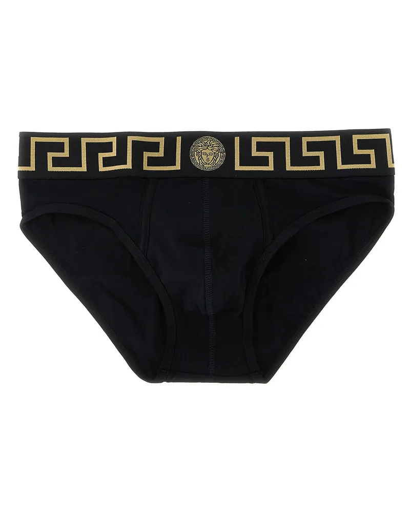 Versace Men's Black Cotton Briefs Clothing Black