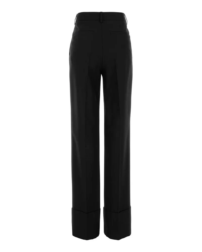 Valentino Garavani 6b0rb6f08vb 0no Nero Exterior: Virgin Wool Pantaloni Trousers Black