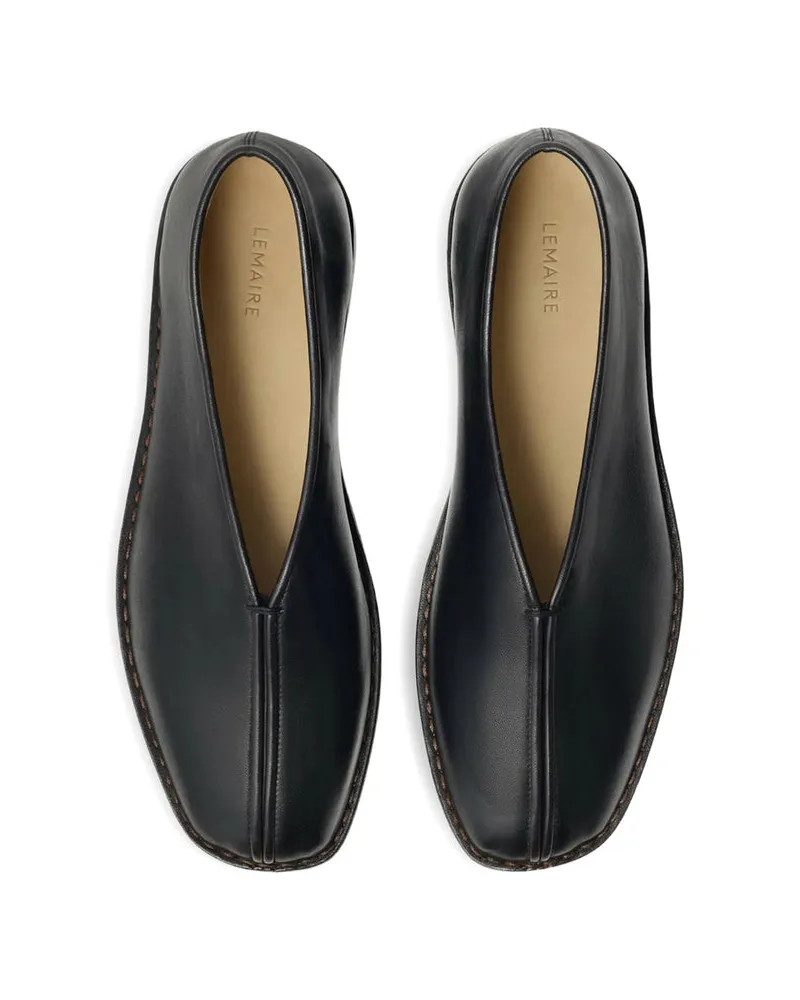 Christophe Lemaire Nappa Leather Loafers — Black Black