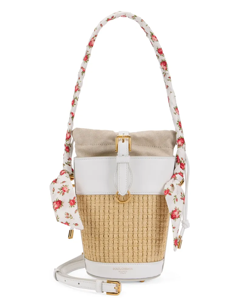 Dolce & Gabbana Women's Bucket Bag Capri Rafia Multicolour Viscose Multicolor