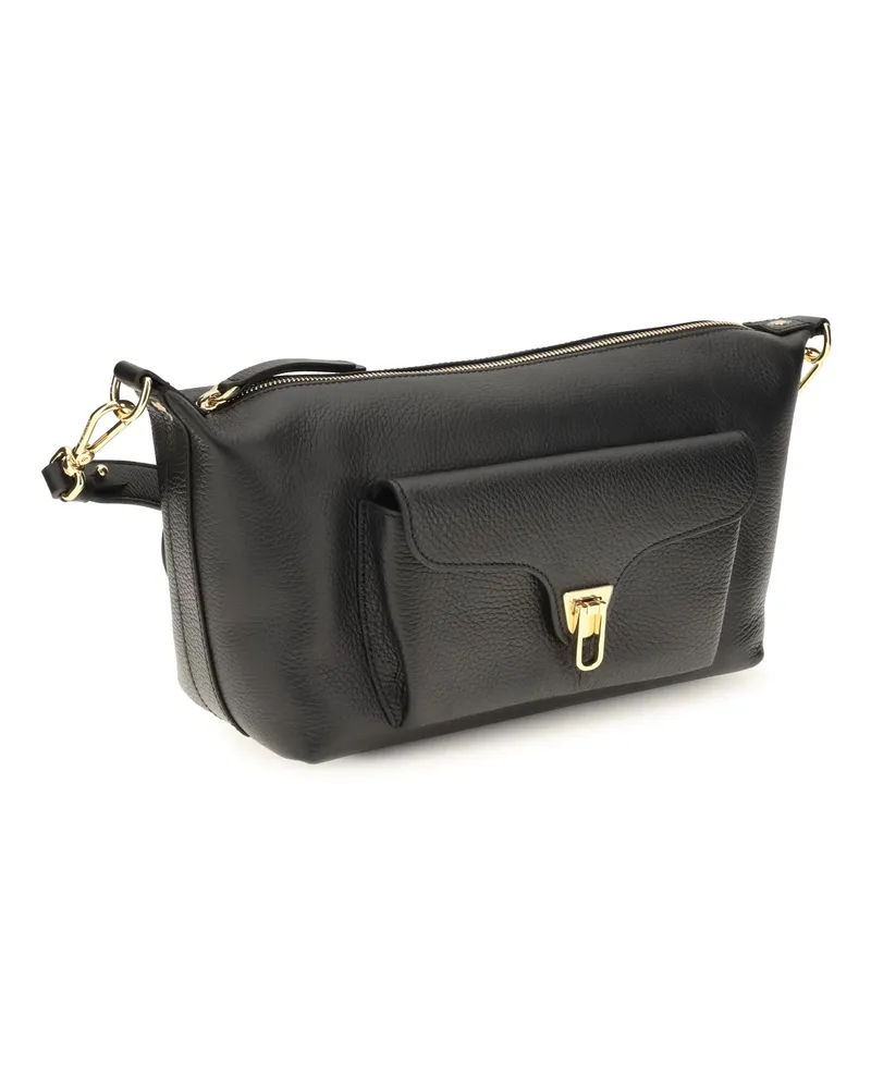 Coccinelle Women's Beat Generation Shoulder Bag Noir Calf Leather Bos Taurus Black