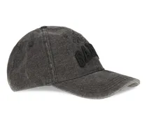 B3020214 Embroidered Denim Baseball Cap — Black
