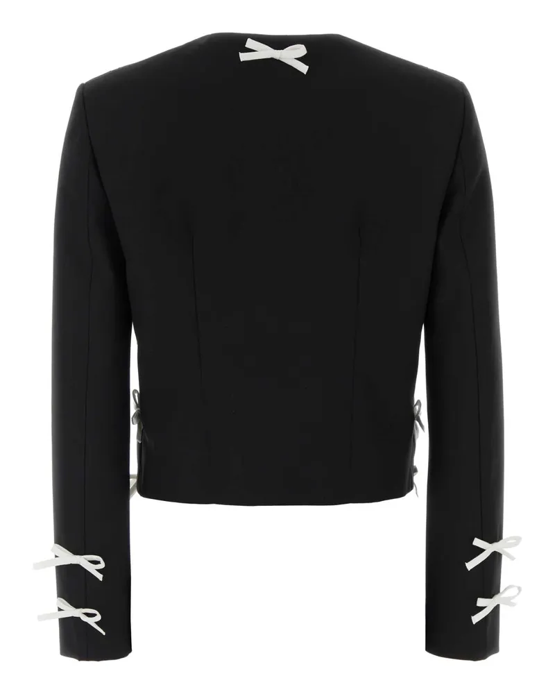 Moschino Women's Black Wool Blazer Nero Giacche E Gilet Jacket Black