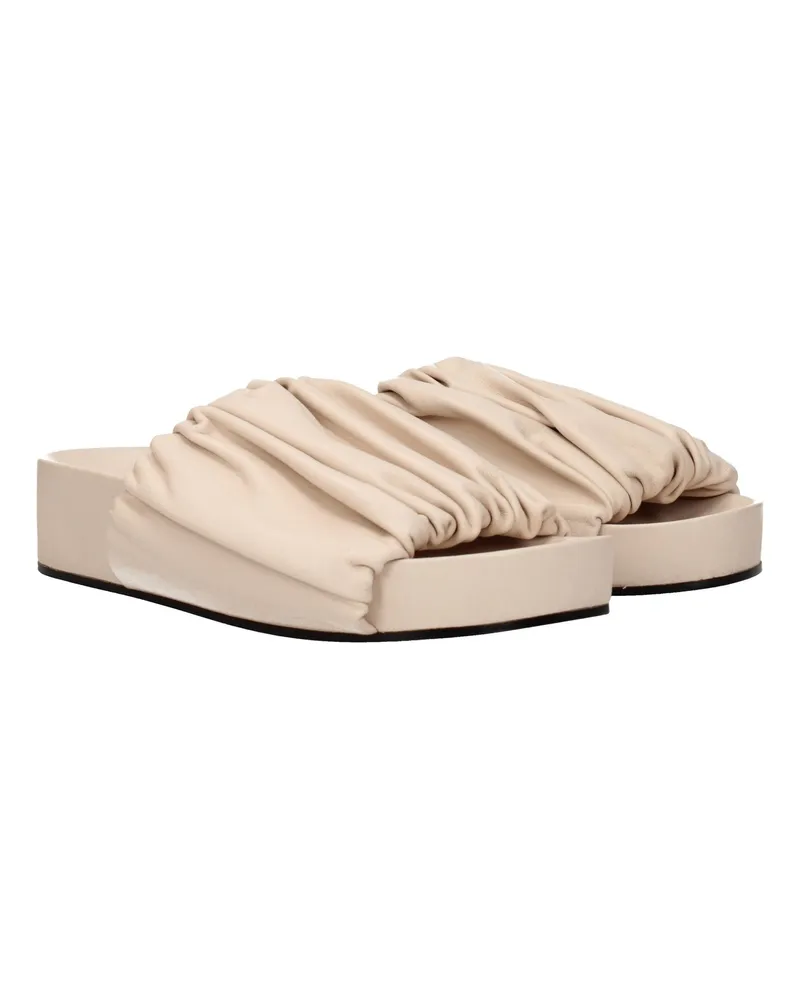 Jil Sander Women's Pink Leather Slippers Pink