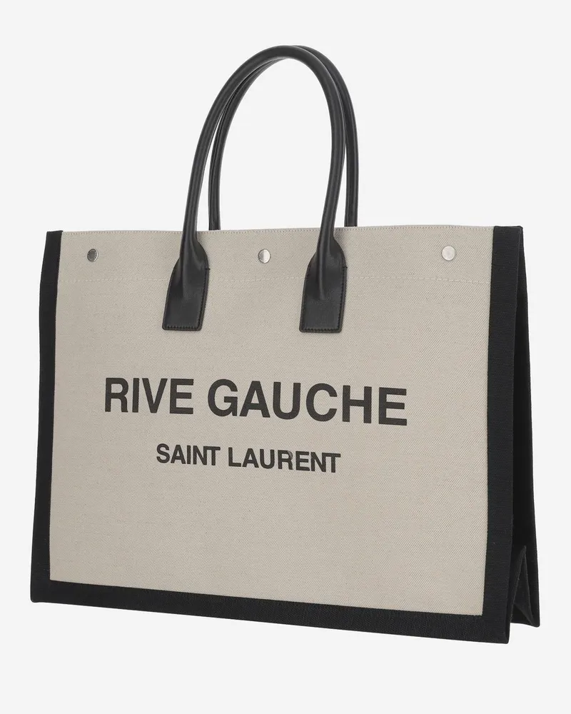 Saint Laurent Rive Gauche Tote Bag — Beige Beige