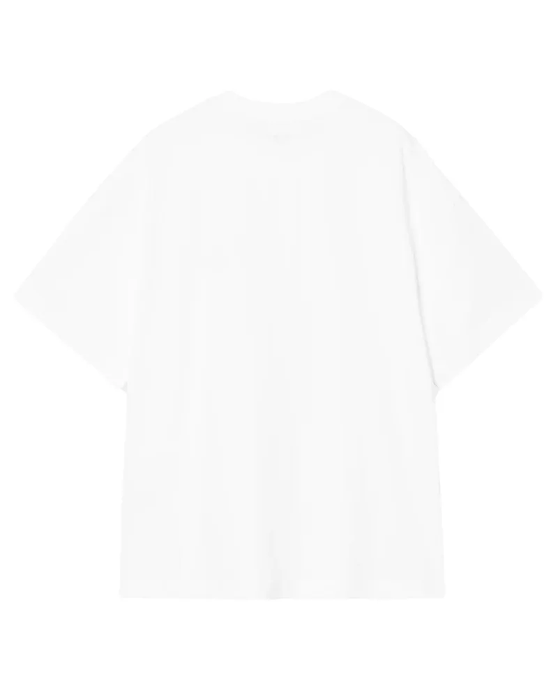 Carhartt WIP Men's T-Shirt Signature Script White-Black Organic Cotton T-Shirts White/black And Polos White
