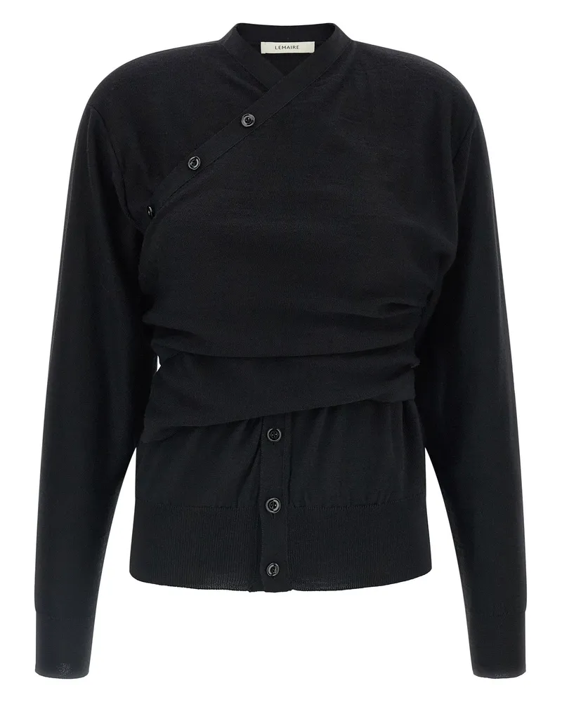 Christophe Lemaire Trompe L'Oeil Cardigan — Black Black