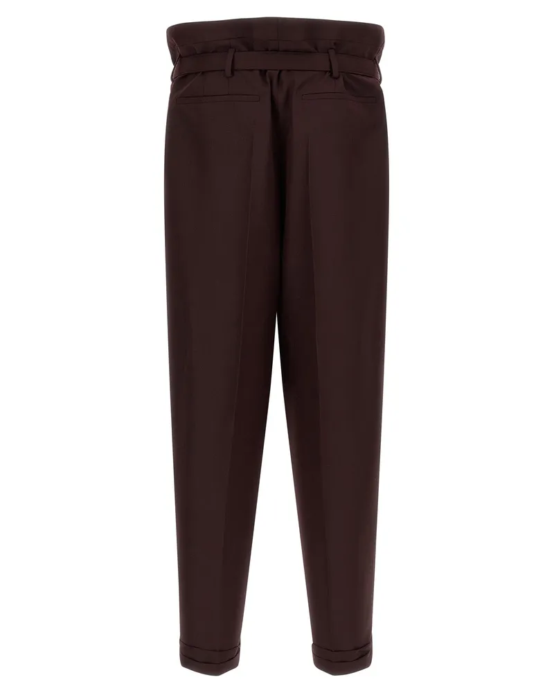 Saint Laurent Men's Purple Wool Casual Pants Purple