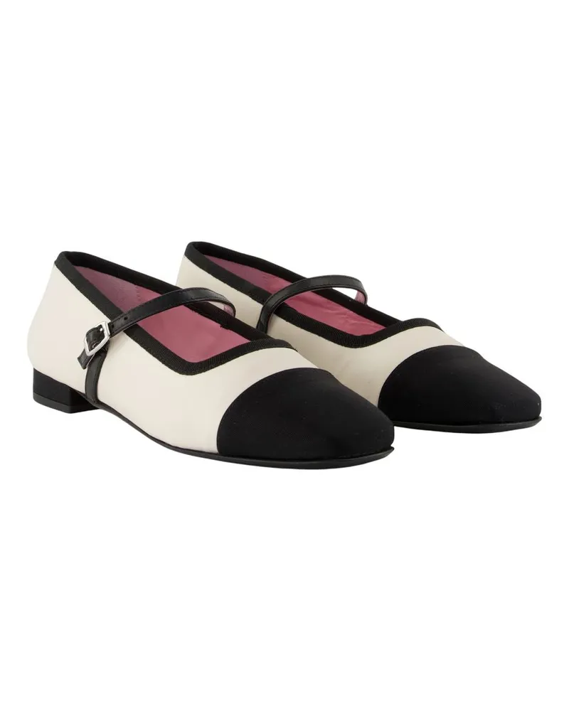 Carel Women's Gisele Ballerinas -  Leather White Calfskin Shoes Flat-Shoes White