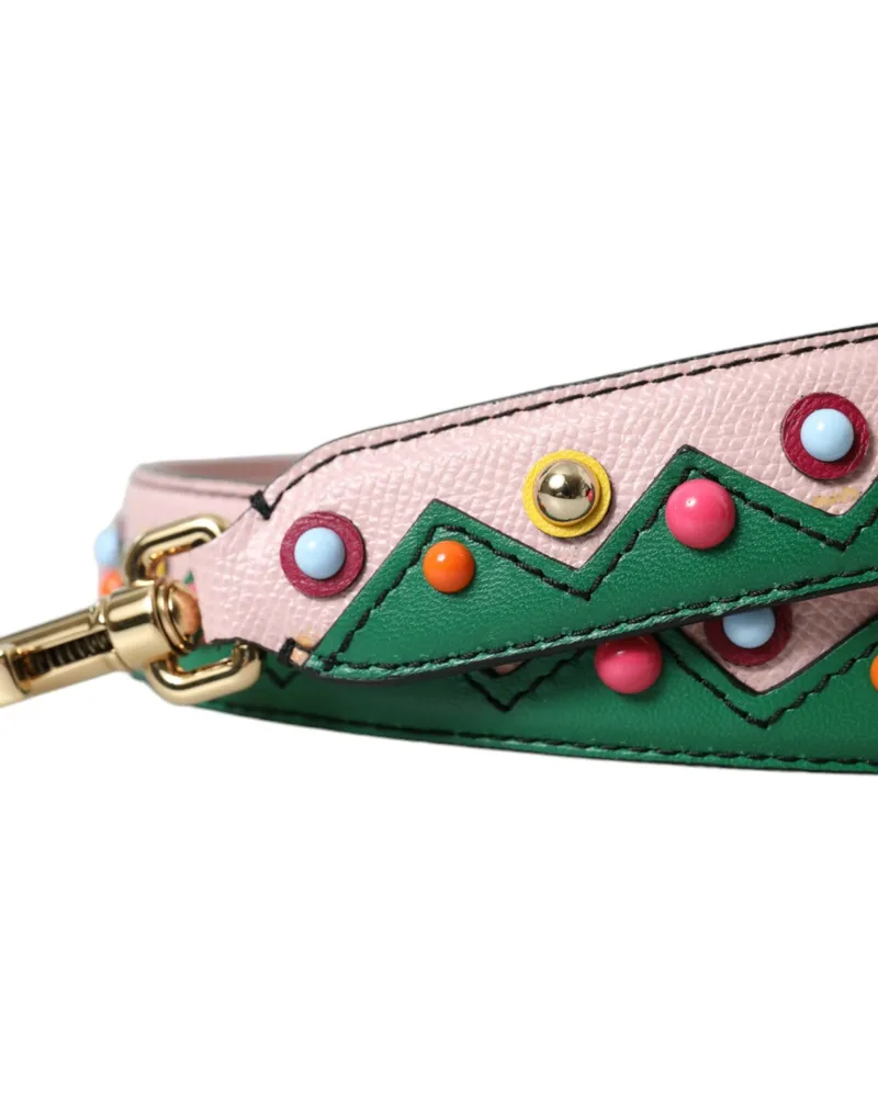 Dolce & Gabbana Women's Pink Leather Handbag Accessory Shoulder Strap Goat Lamb Bag Pink