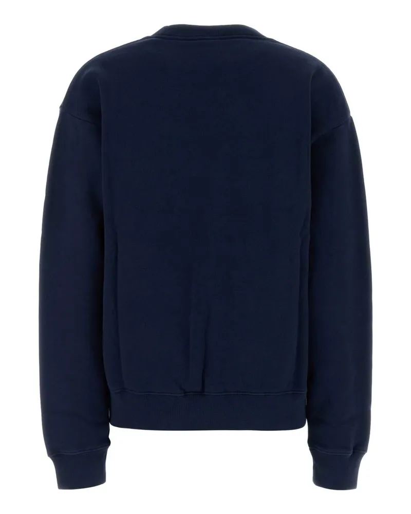 SPORTY & RICH Women's Navy Blue Cotton Sweatshirt Lightnavywhite Exterior: Felpe Sweater Navy
