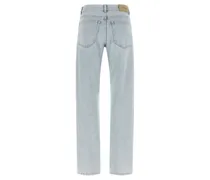Women's Blue Cotton Straight-Leg Jeans Clothing