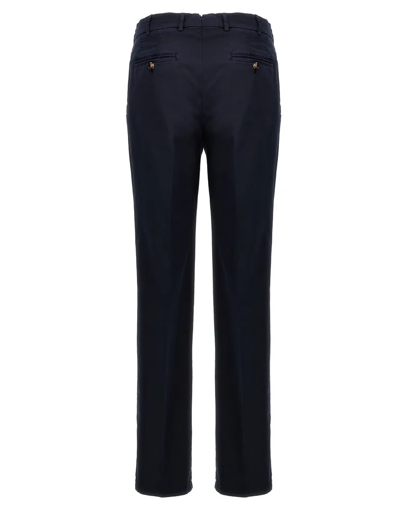 Brunello Cucinelli Men's Blue Cotton Casual Pants Navy
