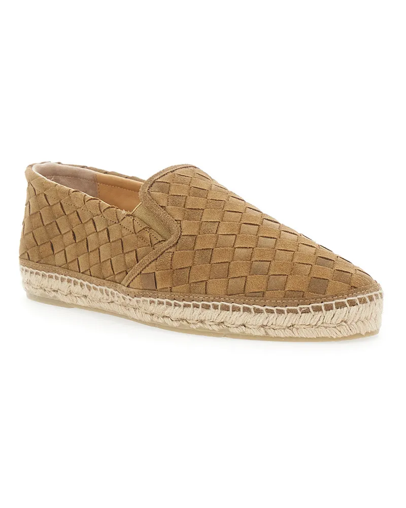 Castañer Men's Espadrilles Serraje Arena Brown Leather Calf Shoe Brown