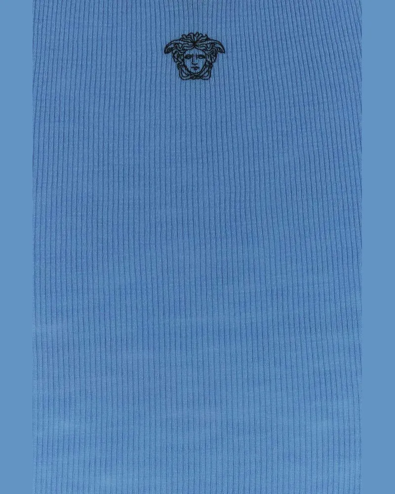 Versace Virgin Wool Tank Top — Blue Blue