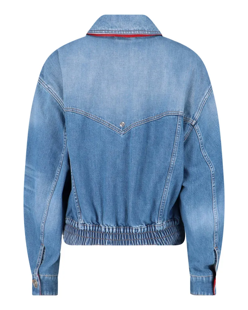 Versace Women's Jackets Blue Cotton Blue