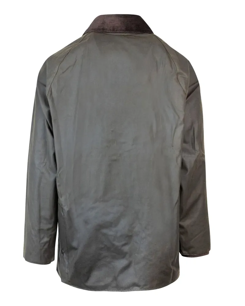 Barbour Men's Jacket Classic Bedale Olive Waxed Cotton Coat Olive