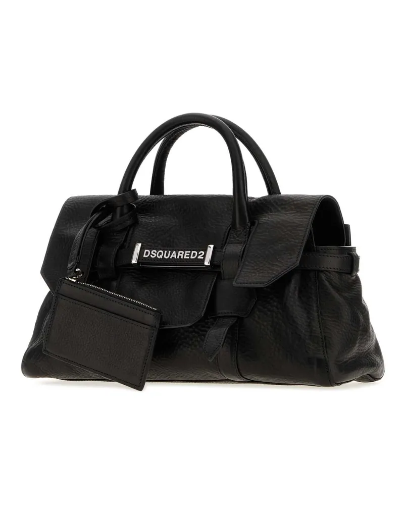 Dsquared2 Women's Black Leather Handbag Borse A Mano Bag Black