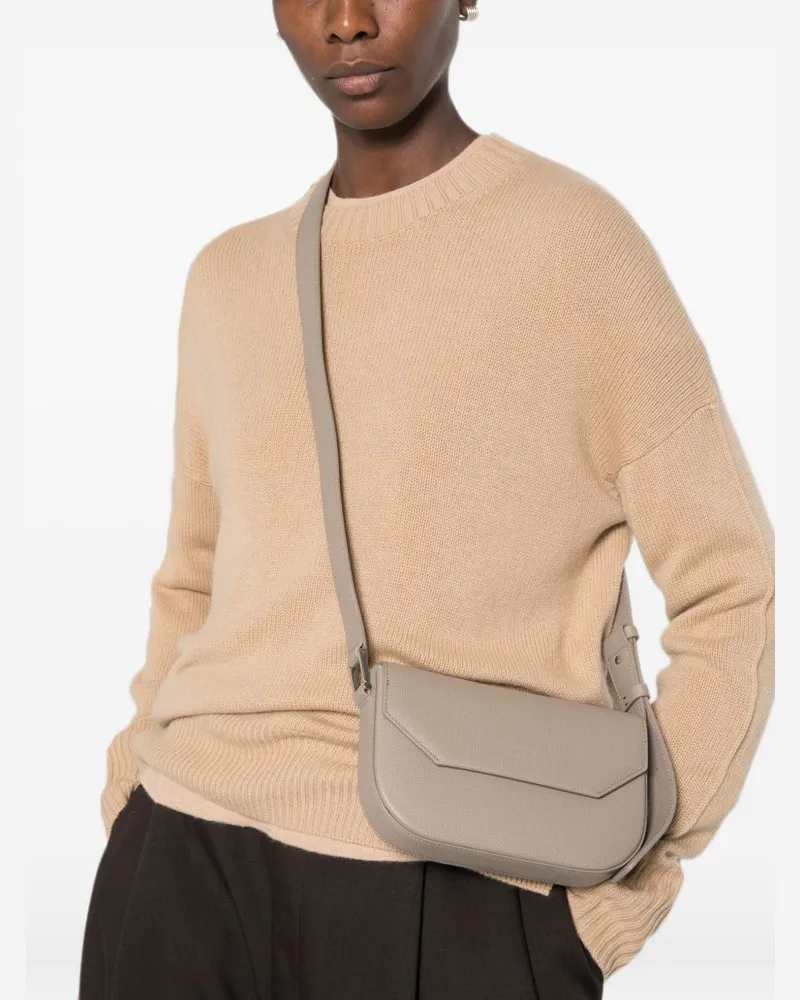 Emporio Armani Leather Crossbody Bag — Grey Grey