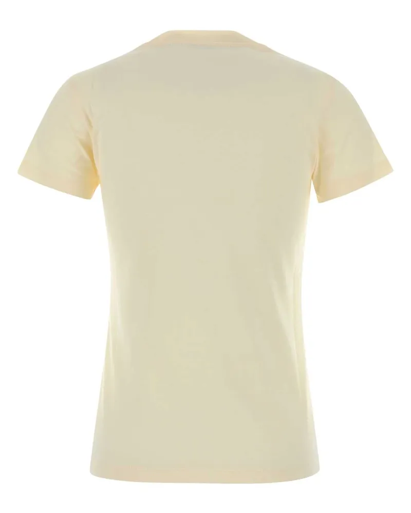 Moncler Women's Cream Cotton T-Shirt 034 Exterior Beige