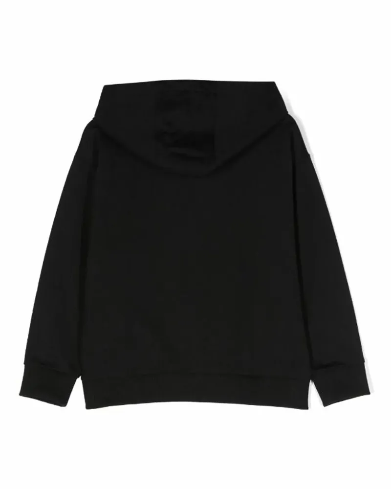 Versace Embroidered Cotton Fleece Sweatshirt — Black Black