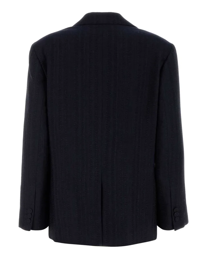 Dries van Noten Women's Wool Blazer Navy Cotton Blazers Navy