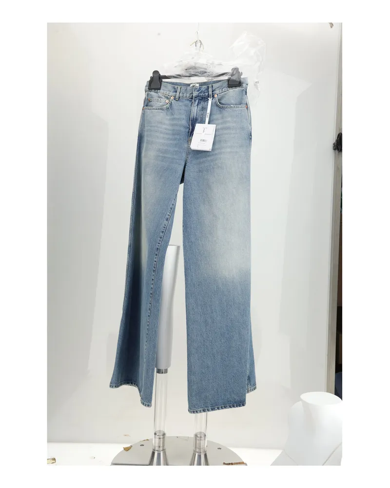Dior Women's Denim Trousers Eth-Pantalon Blue Cotton Blue