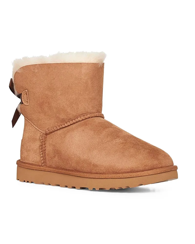 UGG Mini Bailey Bow II Ankle Boot — Camel Camel