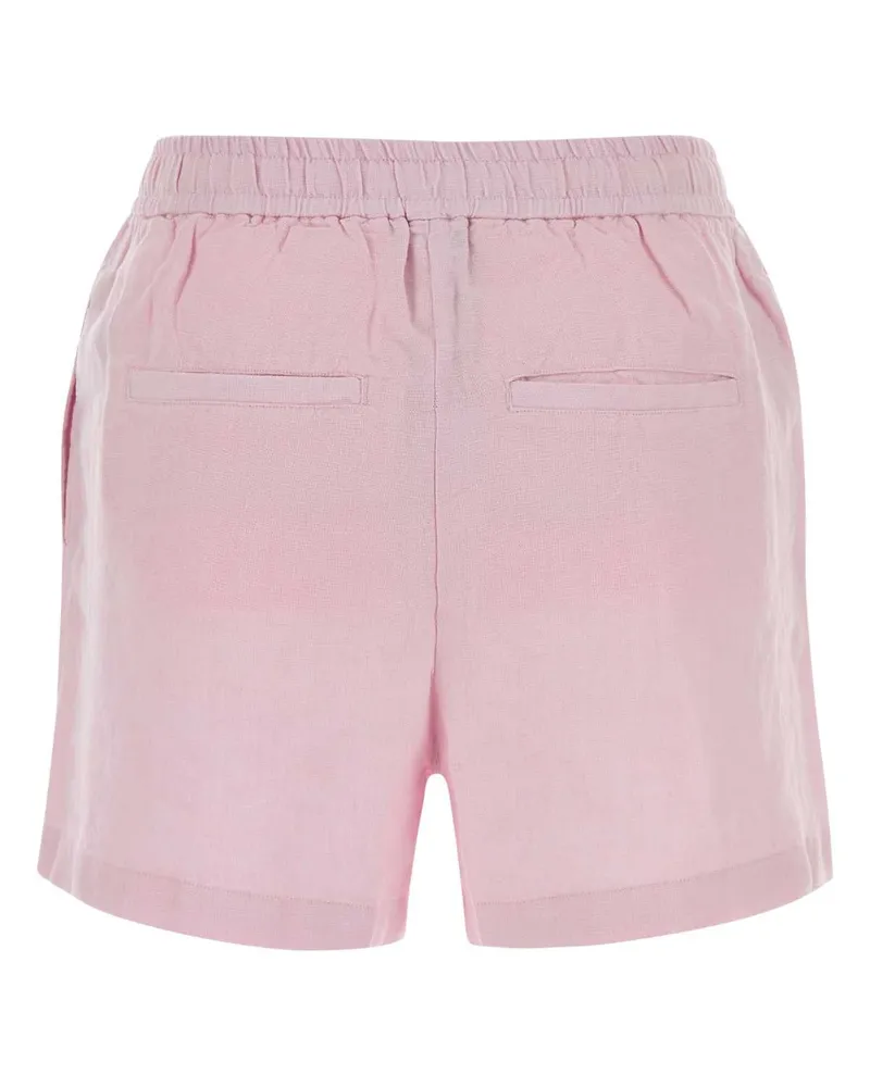 Ralph Lauren Women Pastel Pink Linen Bermuda Shorts 007 Exterior Pink