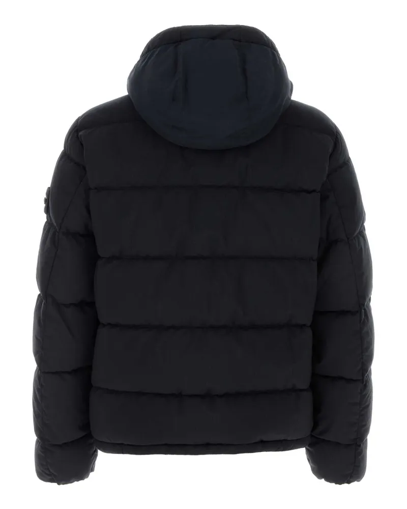 Stone Island Stretch Wool Blend Down Jacket — Blue Blue