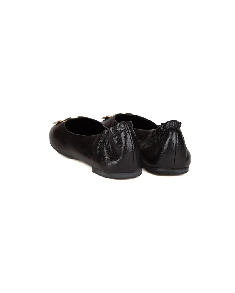 Tory Burch Women's Ballets Perfect Black - Gold Footwear Flats Black